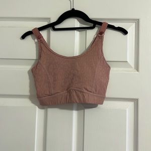 Pink cheetah sports bra